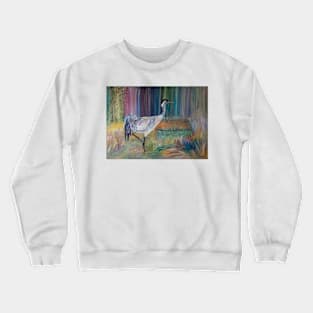 Crane and swamp Crewneck Sweatshirt